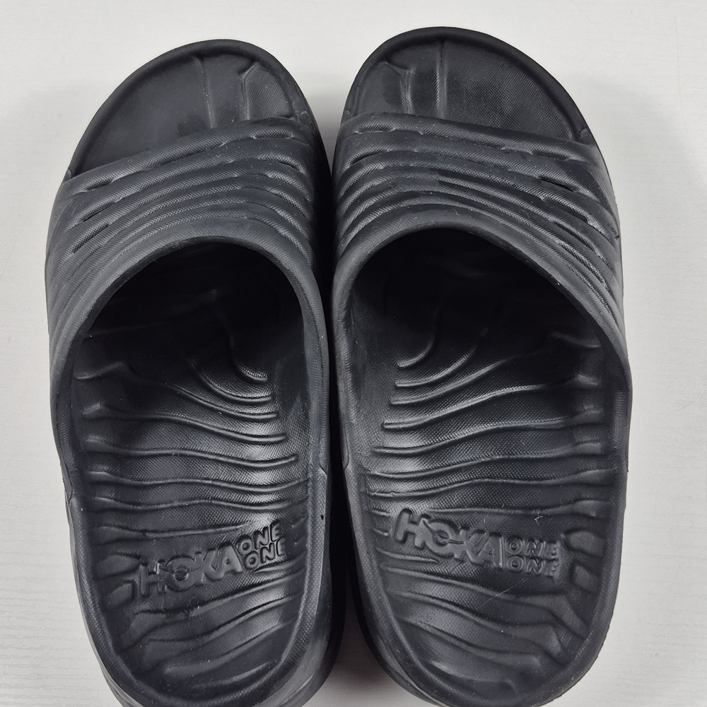 Hoka One One Black Ora Recovery Slides Sandals Shoe Womens Sz 7 - Picture 4 of 9